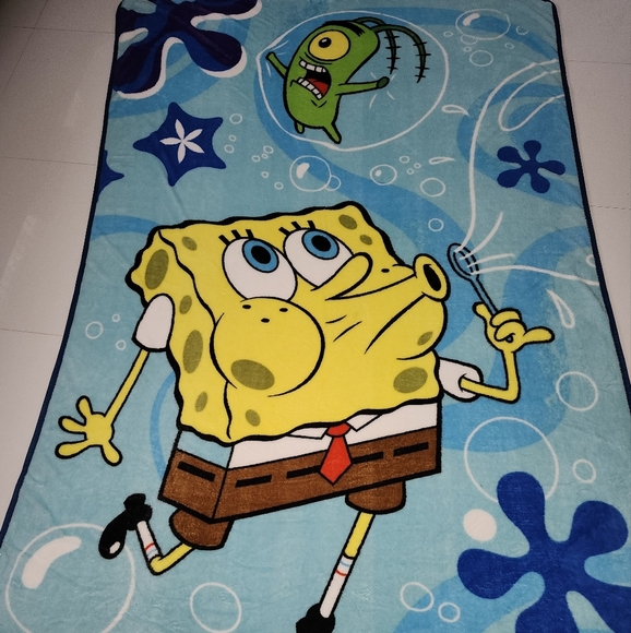 Nickolodeon SpongeBob SquarePants Sheldon J. Plankton Double Sided Twin Size - Picture 1 of 10